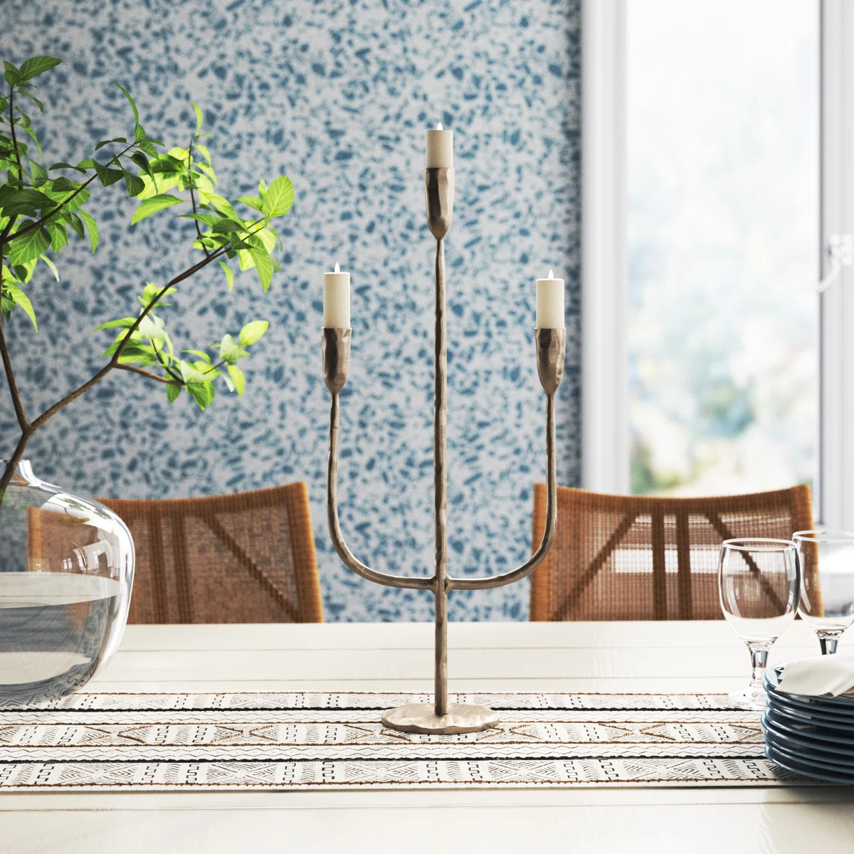 Hand-Forged Metal Candelabra | Wayfair North America