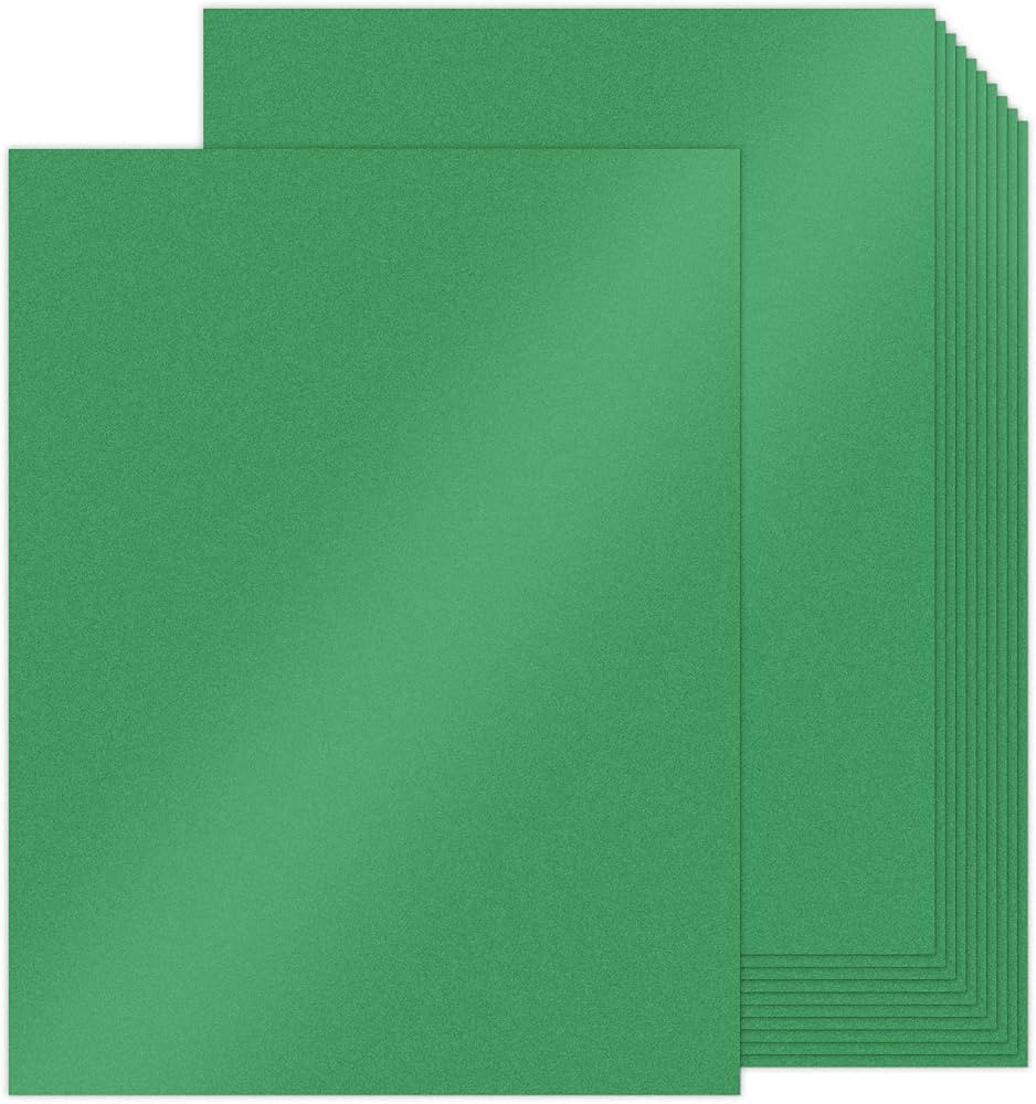 Green Shimmer Cardstock 8.5 x 11 Green Paper, Goefun 24 Sheets 80lb Card Stock Printer Paper for ... | Amazon (US)