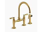 Edalyn By Studio McGee Two-Hole Bridge Kitchen Sink Faucet with Side Sprayer | K-28356 | KOHLER | Kohler