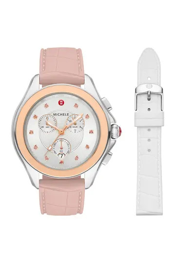 MicheleWomen's Cape Chronograph Silicon Strap Watch, 40mm | Nordstrom Rack