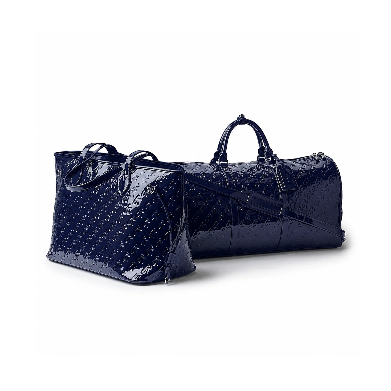 MONOGRAM TRAVEL SET - MIRROR NAVY | Glam-Aholic Lifestyle
