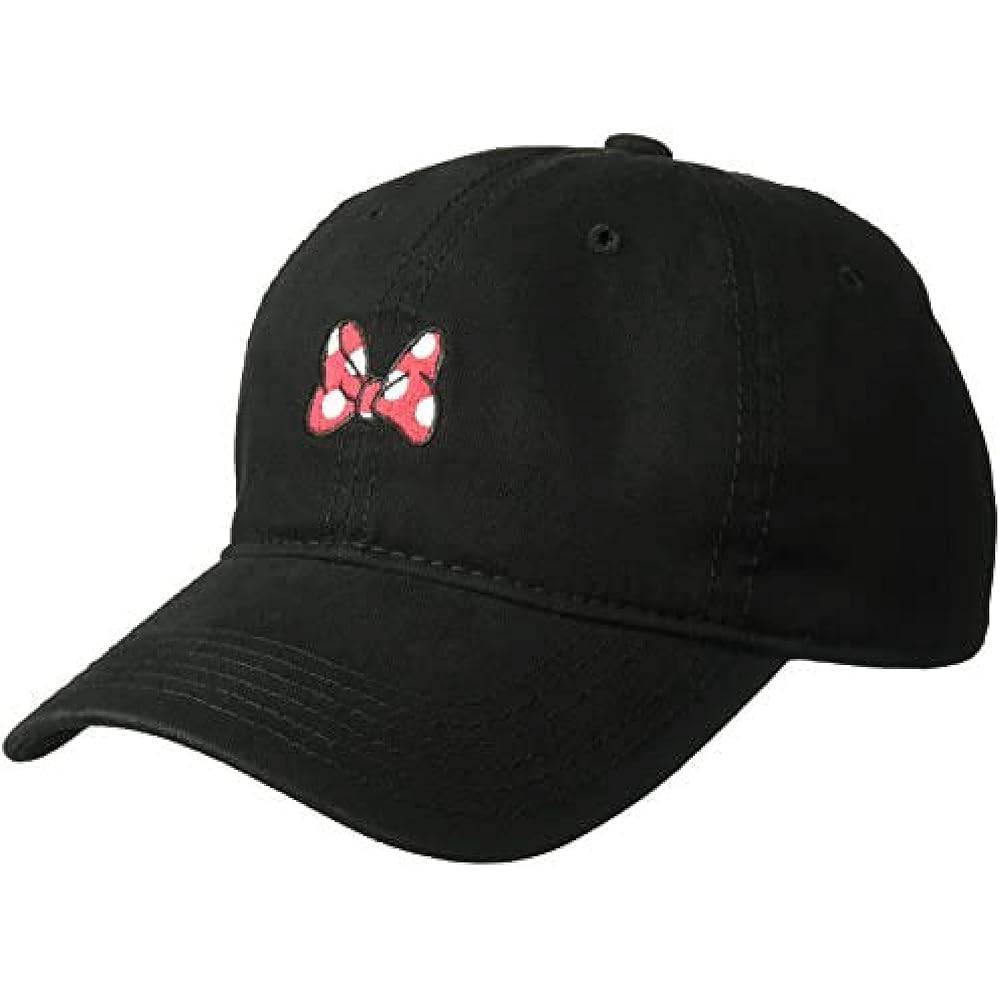 Disney Minnie Mouse Dad Hat, Cotton Adjustable Baseball Cap with Curved Brim | Amazon (US)