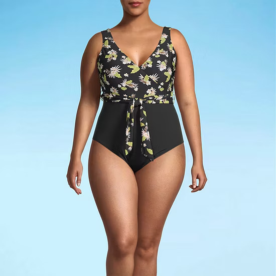 new!Mynah Womens Floral One Piece Swimsuit Plus | JCPenney