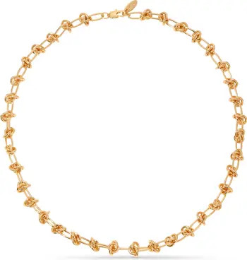 Ettika 18K Gold Plate Knotted Chain Collar Necklace | Nordstrom | Nordstrom