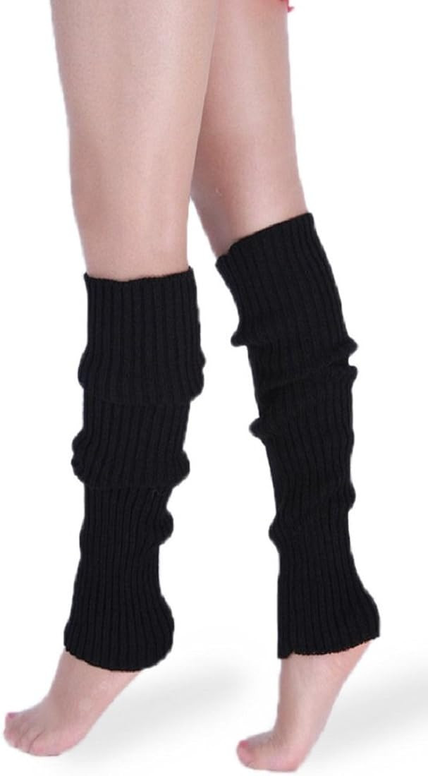 *daisysboutique* Retro Women 80s Adult Ribbed Knitted Leg Warmers Crochet Long Boot Socks for Par... | Amazon (US)