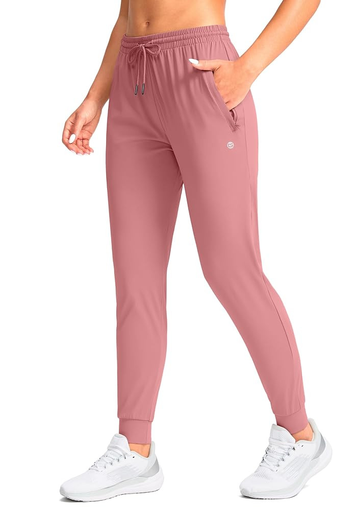 G Gradual Women's Joggers Pants with Zipper Pockets Tapered Running Sweatpants for Women Lounge, ... | Amazon (US)