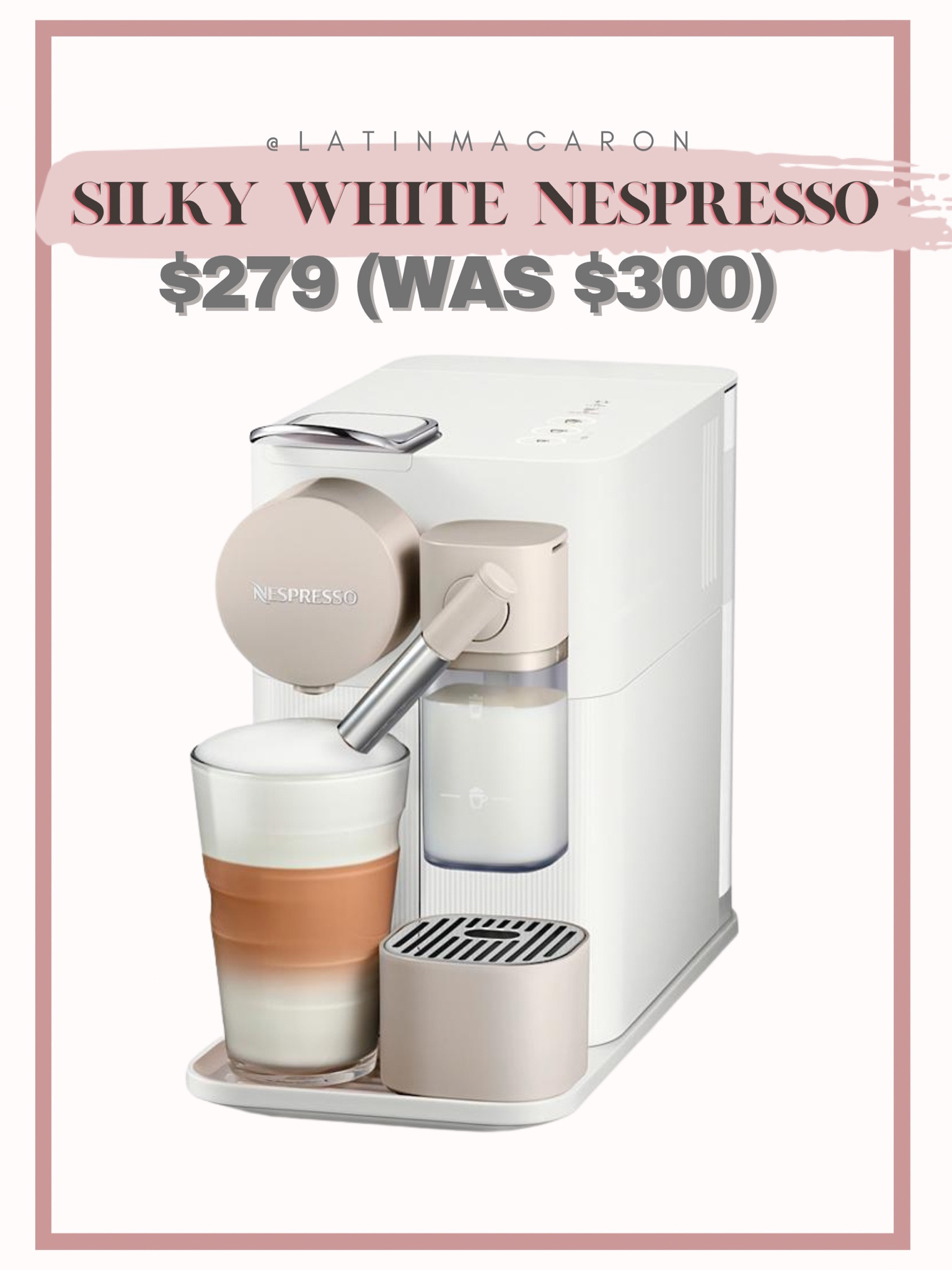 White nespresso machine on sale! Perfect for entertaining, this espresso maker is the perfect color and size for blending in with your kitchen decor! 

#LTKHome #LTKSaleAlert #LTKGiftGuide
