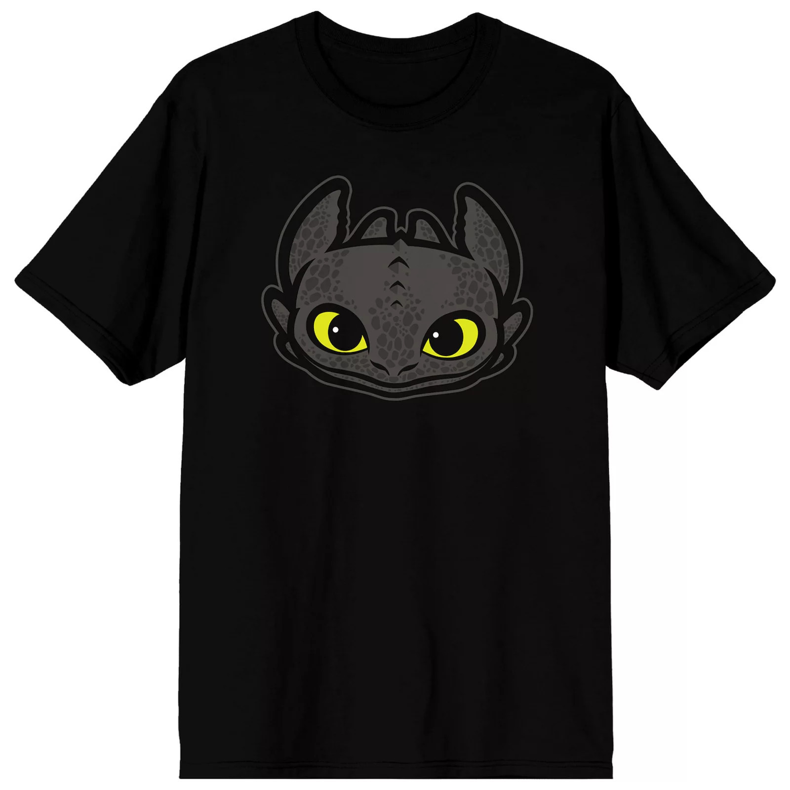 Men's How to Train Your Dragon Toothless Head Graphic Tee, Size: XXL, Black | Kohl's