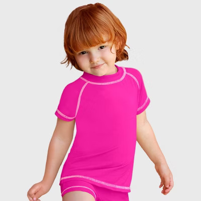 City Threads USA-Made Girls UPF 50+ Short Sleeve Rashguard | Target