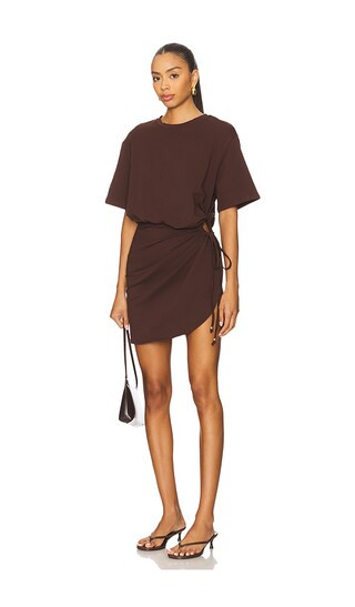 Lola Mini Dress in Chocolate | Revolve Clothing (Global)