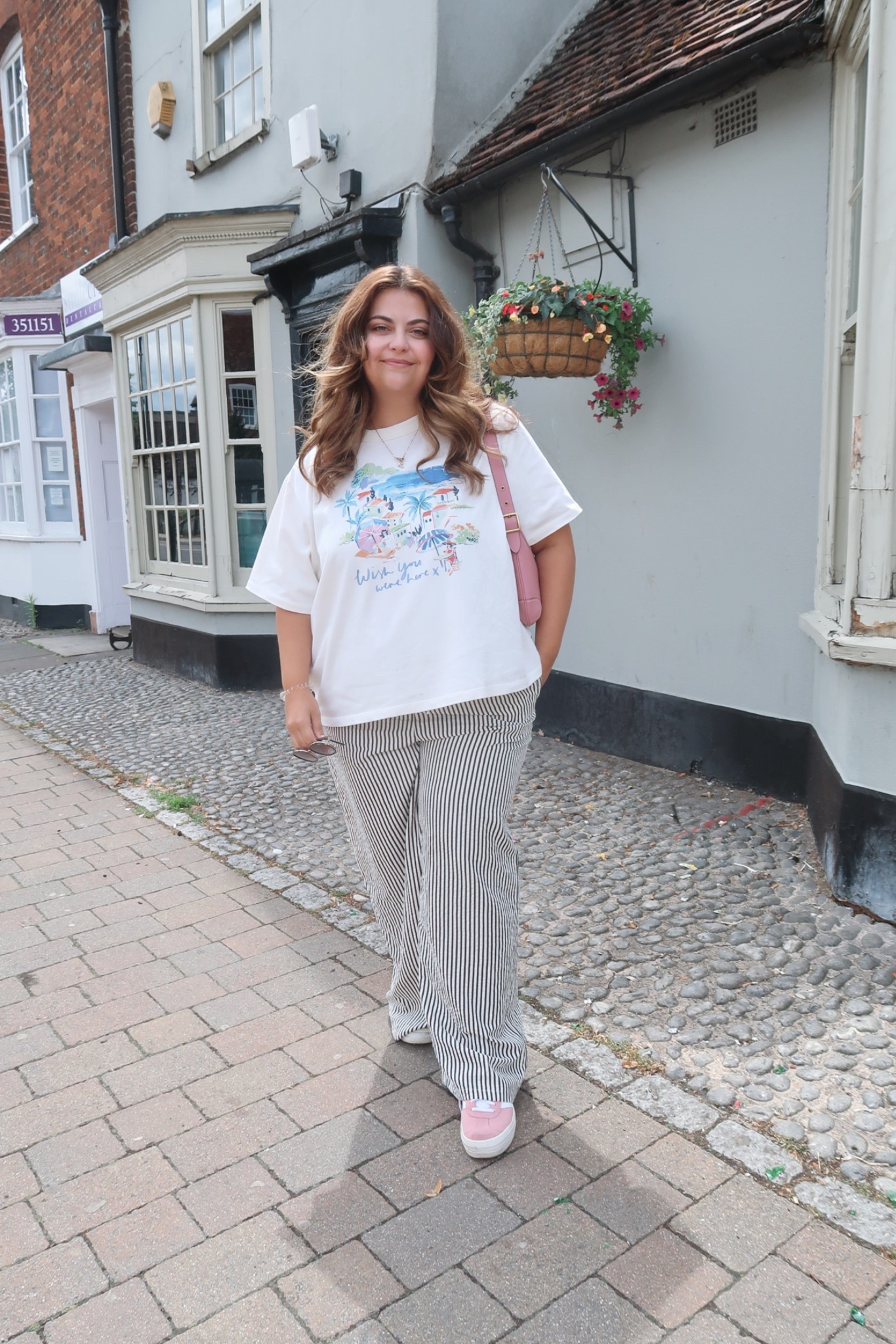 Heatwave approved outfit ☀️

Wearing an xl in the T-shirt and a size up in the trousers 

Stripe trousers, stripe wide leg trousers, graphic T-shirt, Joanne T-shirt, new look trousers, summer outfit, casual outfit, every day outfit 

#LTKmidsize #LTKuk #LTKsummer