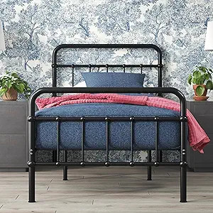 ZINUS Florence Full Panel Metal Platform Bed Frame, Mattress Foundation, No Box Spring Needed, Ea... | Amazon (US)