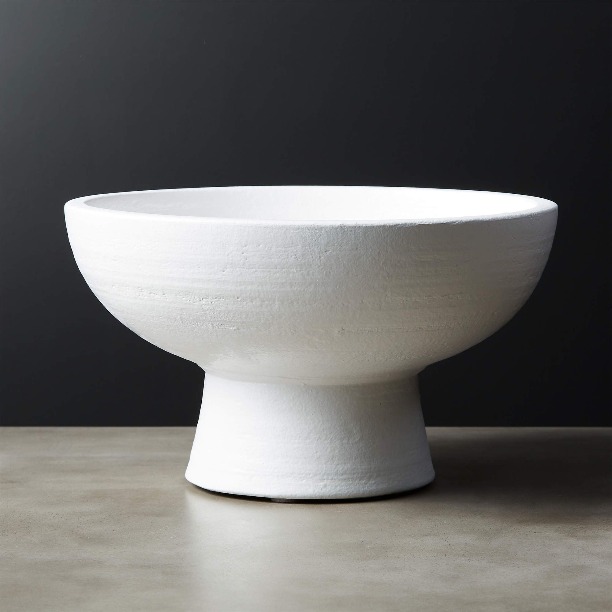 White Pedestal Bowl | CB2 | CB2