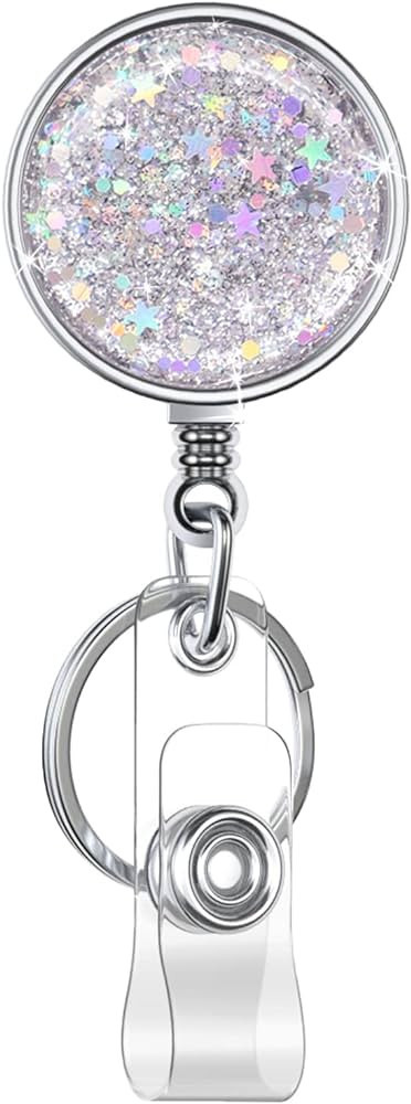 Retractable Badge Holder, Retractable Badge Reels,Lightweight Plastic Badge Reel Card Holder with... | Amazon (US)