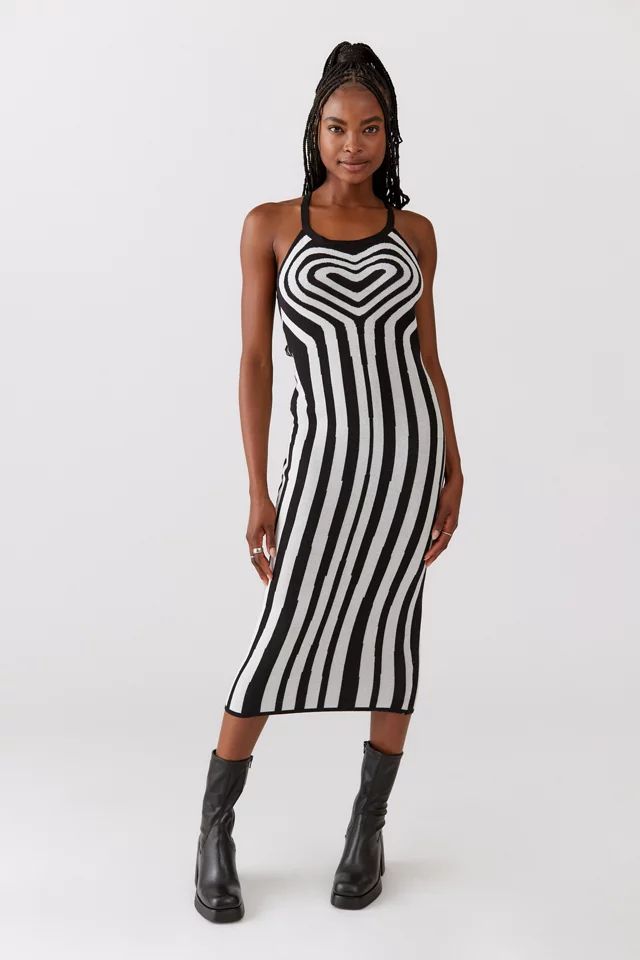 Another Girl Jojo Illusion Midi Dress | Urban Outfitters (US and RoW)