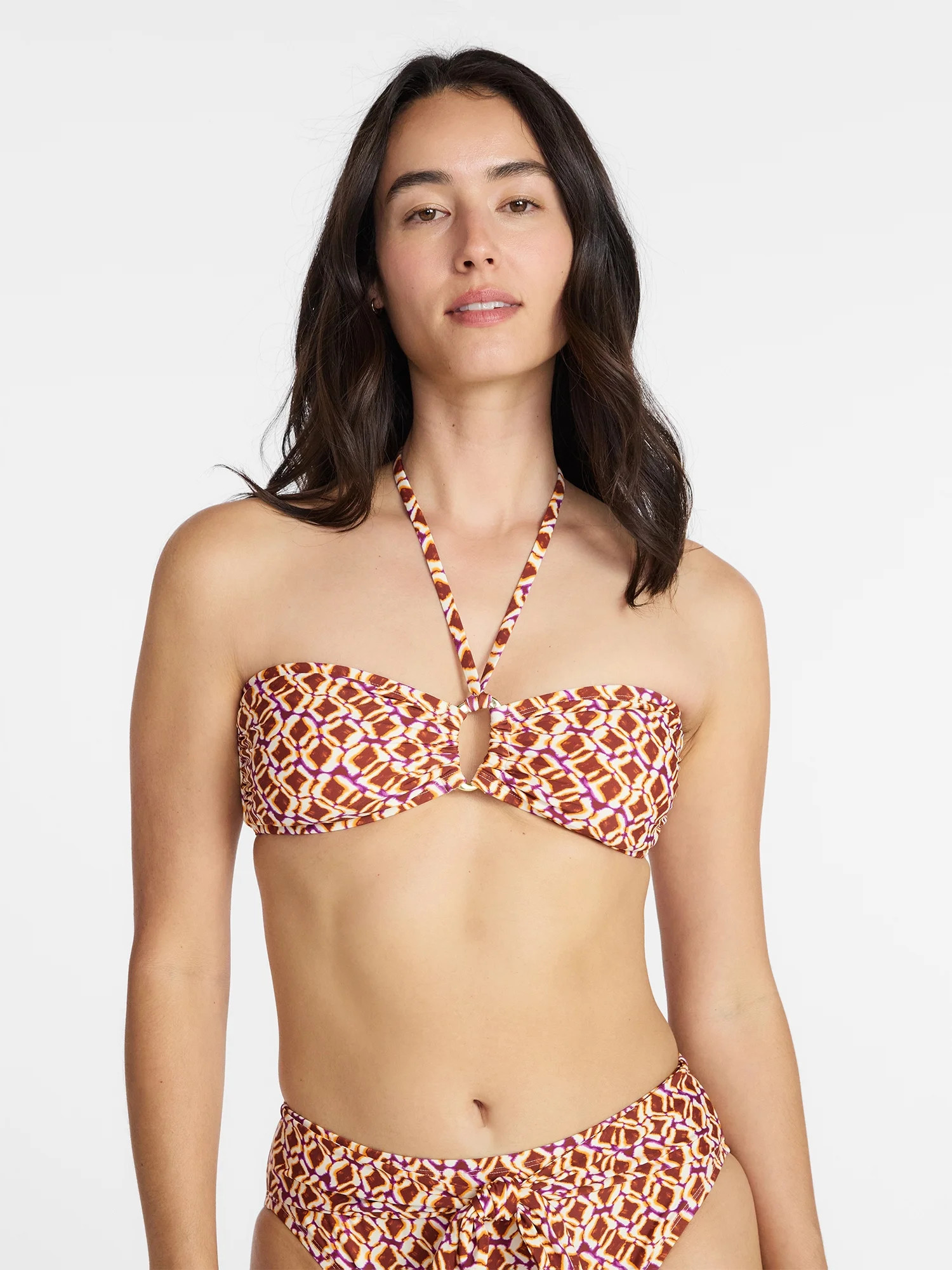 Time and Tru Women's and Women's Plus O Ring Bandeau Bikini Top, Sizes XS-3X - Walmart.com | Walmart (US)