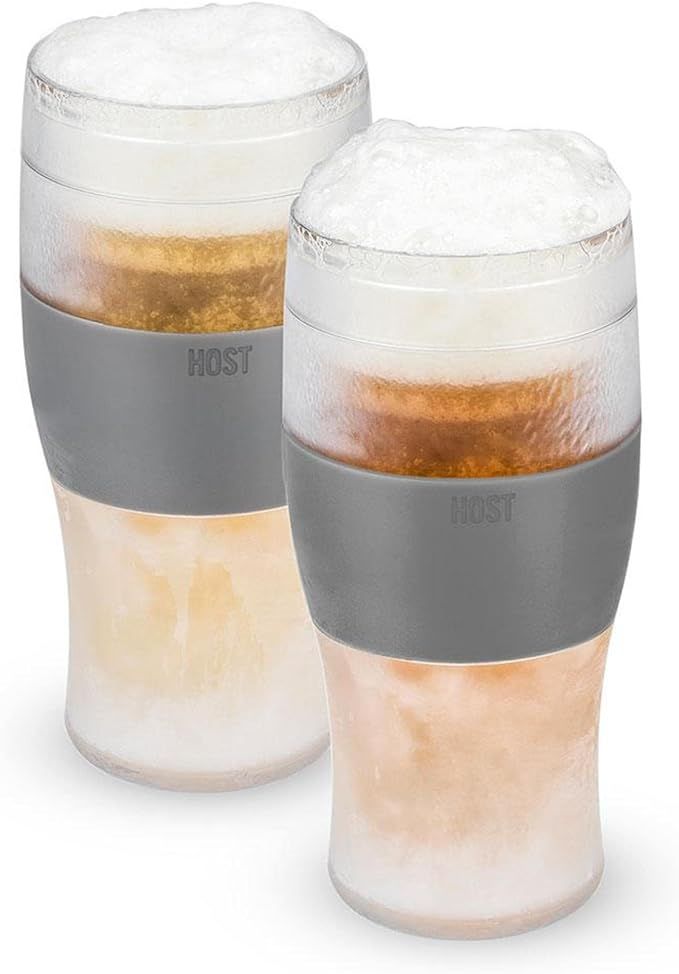Host FREEZE Beer Glasses, 16oz Frozen Beer Mugs, Freezable Pint Glasses, Fathers Day Gifts, Birth... | Amazon (US)