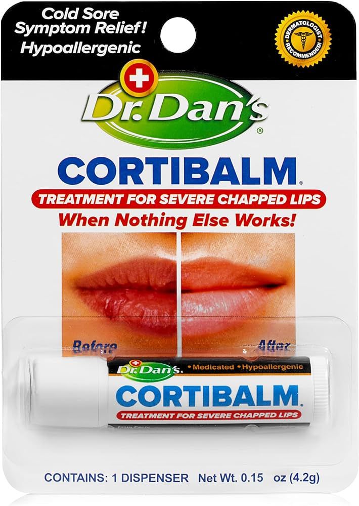 Dr. Dan's Cortibalm - 1 Pack - for Dry Cracked Lips - Healing Lip Balm for Severely Chapped Lips ... | Amazon (US)