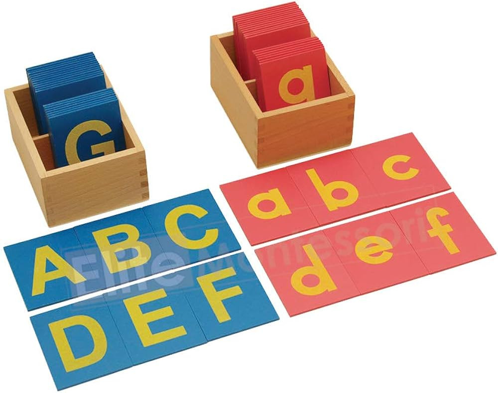 Elite Montessori Lower and Capital Case Sandpaper Letters with Boxes | Amazon (US)