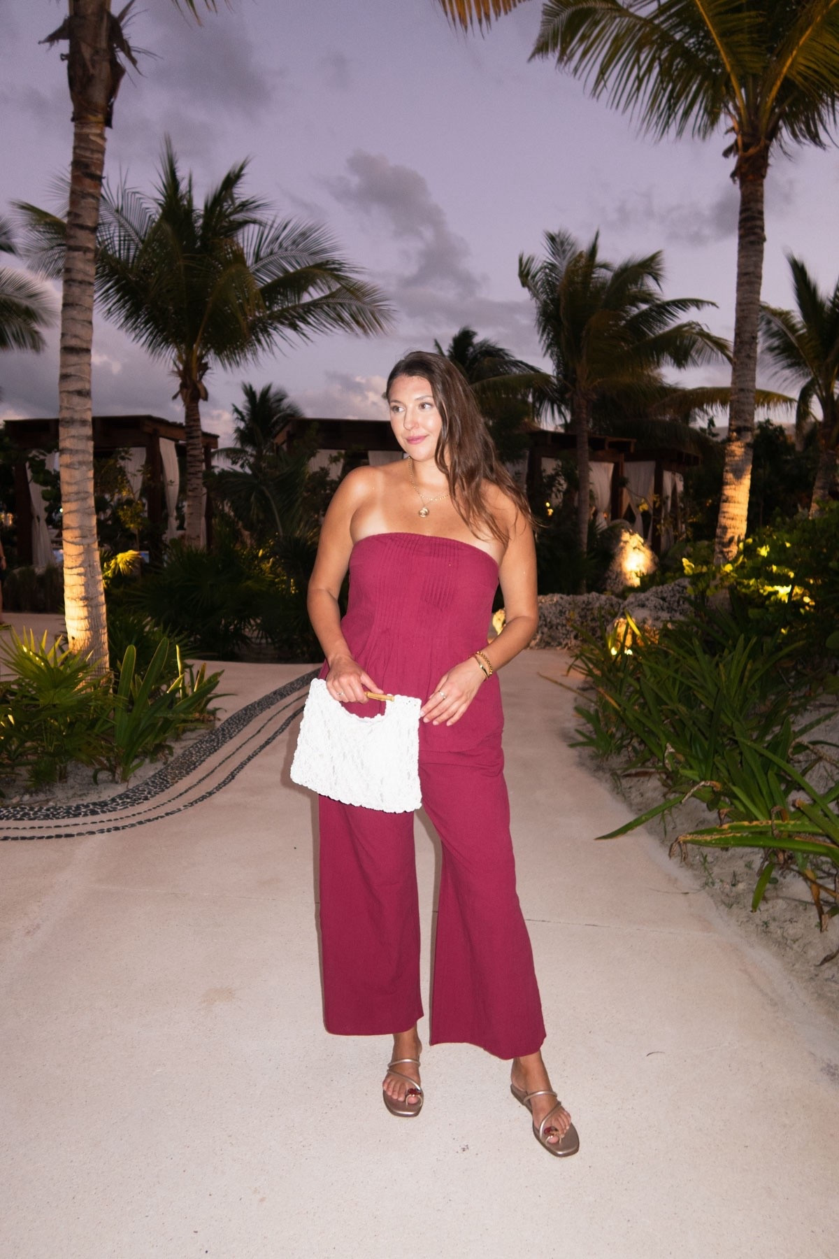 This set is such a vacation night win ✨
Easy, flattering, and comfortable enough to wear all evening—but still feels dressed up for dinner or resort strolls. The strapless top + wide-leg pants combo is one of my favorite silhouettes for warm nights.

Linked here 🤍

Keywords:
resort outfit | vacation dinner outfit | strapless set | wide leg pants set | evening vacation look | summer night outfit | tropical resort style | travel outfit ideas | neutral accessories | vacation capsule wardrobe

#LTKFindsUnder100 #LTKTall #LTKMidsize