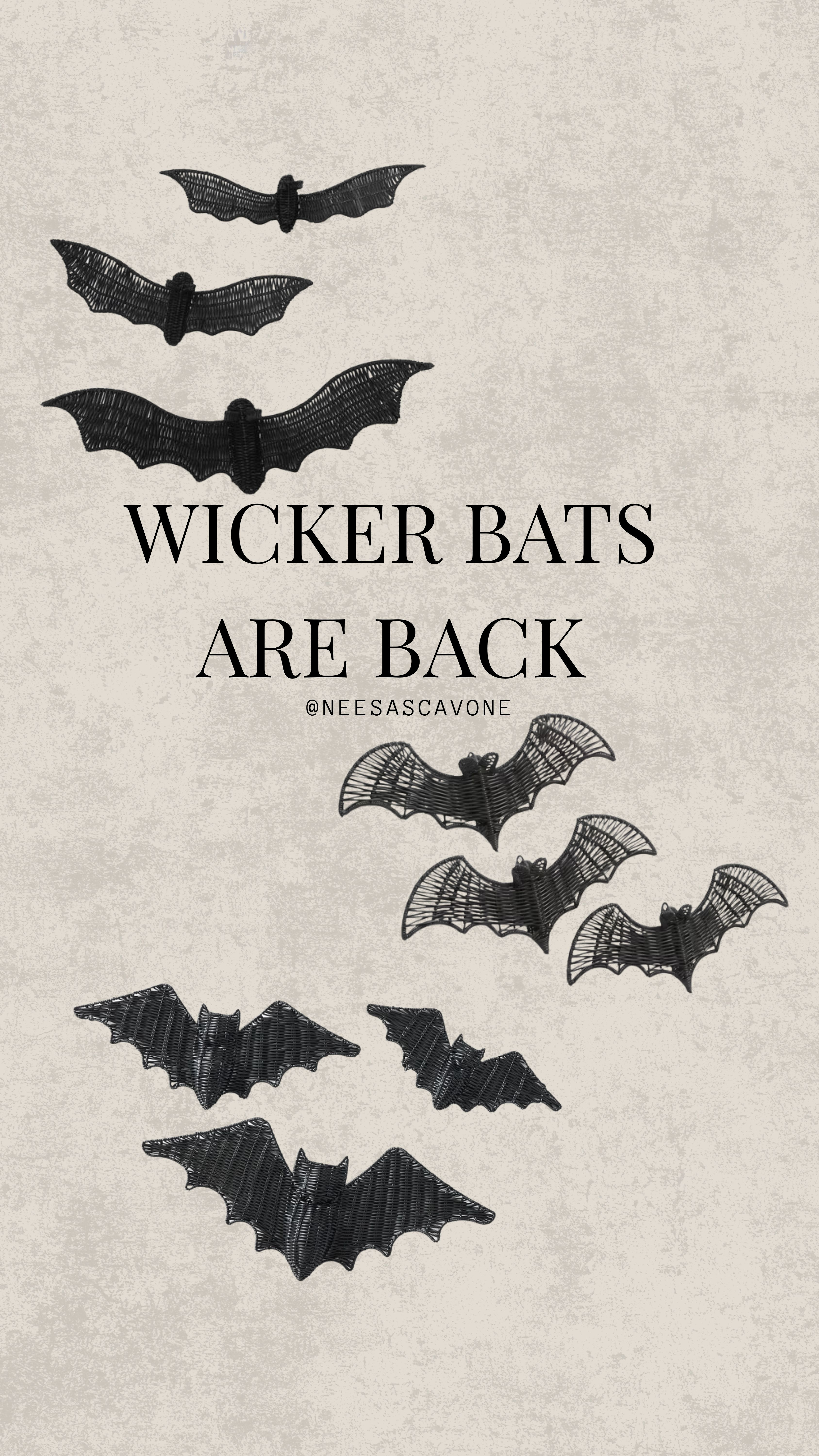 Wicker bats are back 🦇🖤 The cutest Halloween decor for adding a spooky, vintage-inspired touch to your walls this fall. These woven wicker bats are perfect for Halloween decorating, spooky season styling, entryways, mantels & Halloween gallery walls. Linking them on LTK!

#HalloweenDecor #WickerBats #HalloweenHomeDecor #HalloweenDecorations #SpookySeason #SpookyDecor #FallHomeDecor #HalloweenInspo #HalloweenHome #VintageHalloween #NeutralHalloweenDecor #HalloweenFinds #LTKHome #LTKSeasonal #LTKFinds 

 #LTKSeasonal #LTKHome