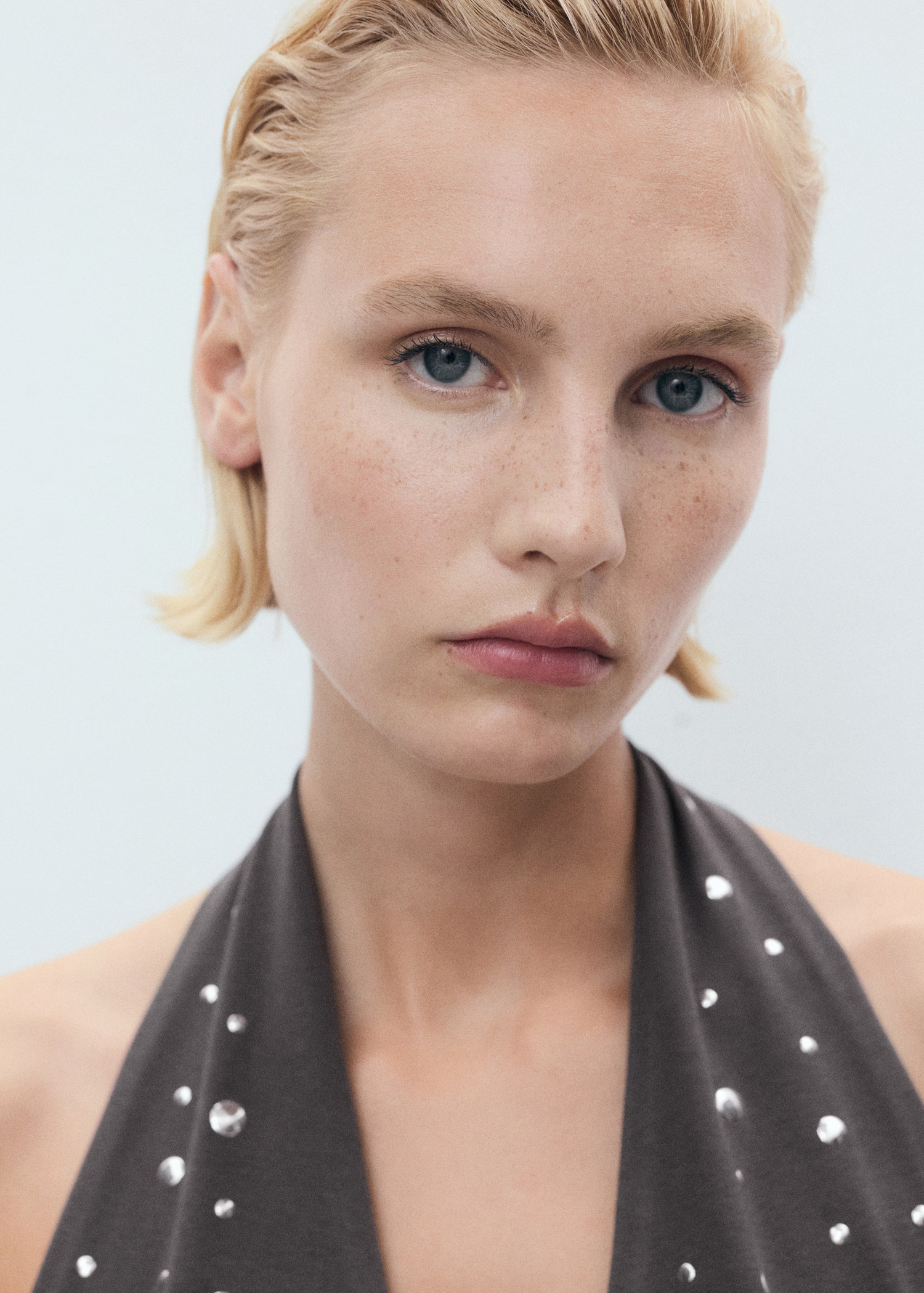 Halter top with metallic appliqués | Mango (US/MX/AU)