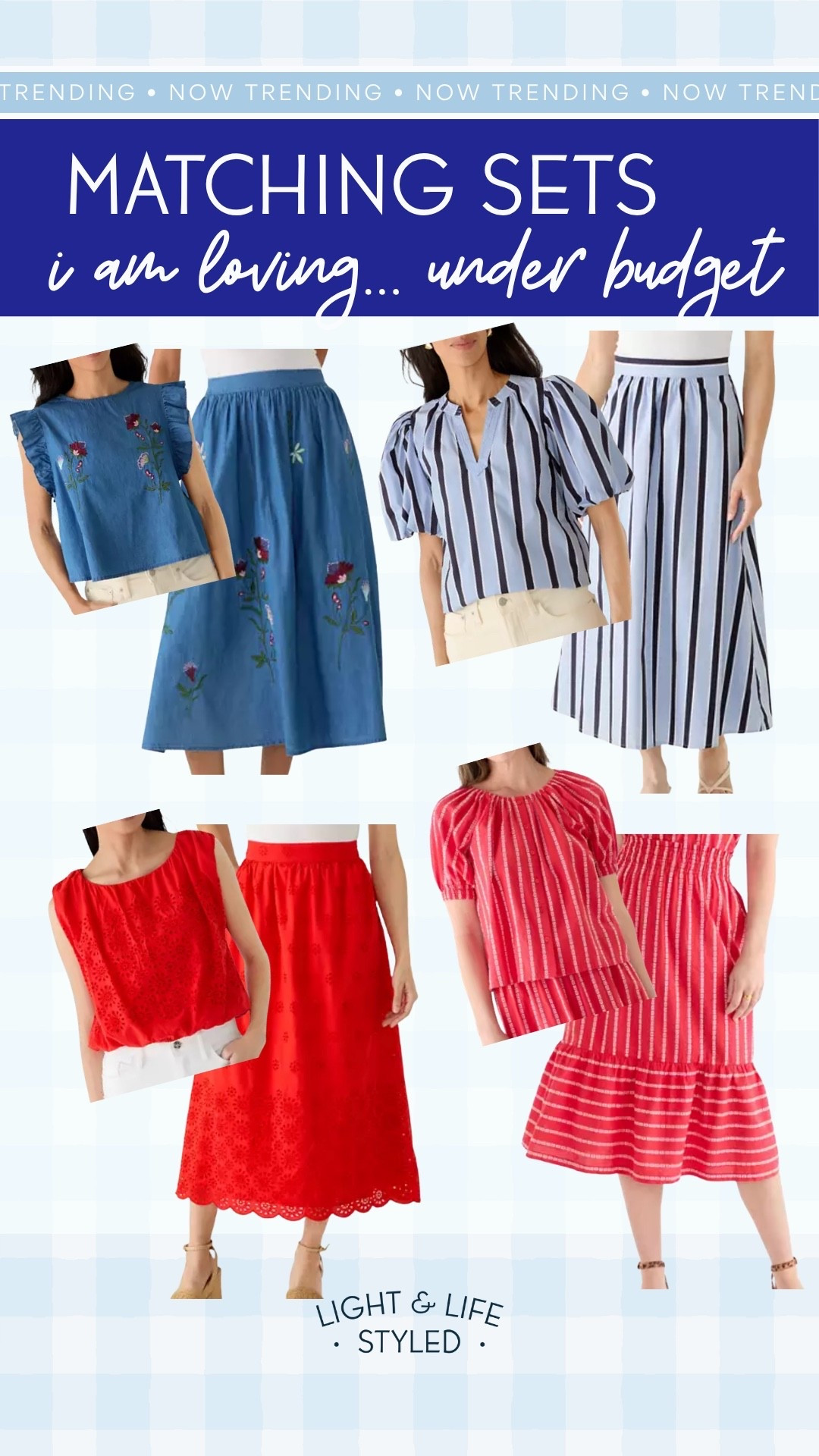 These matching sets from @Belk are on their way to my house. You will not believe the price is on some of them all under $50.