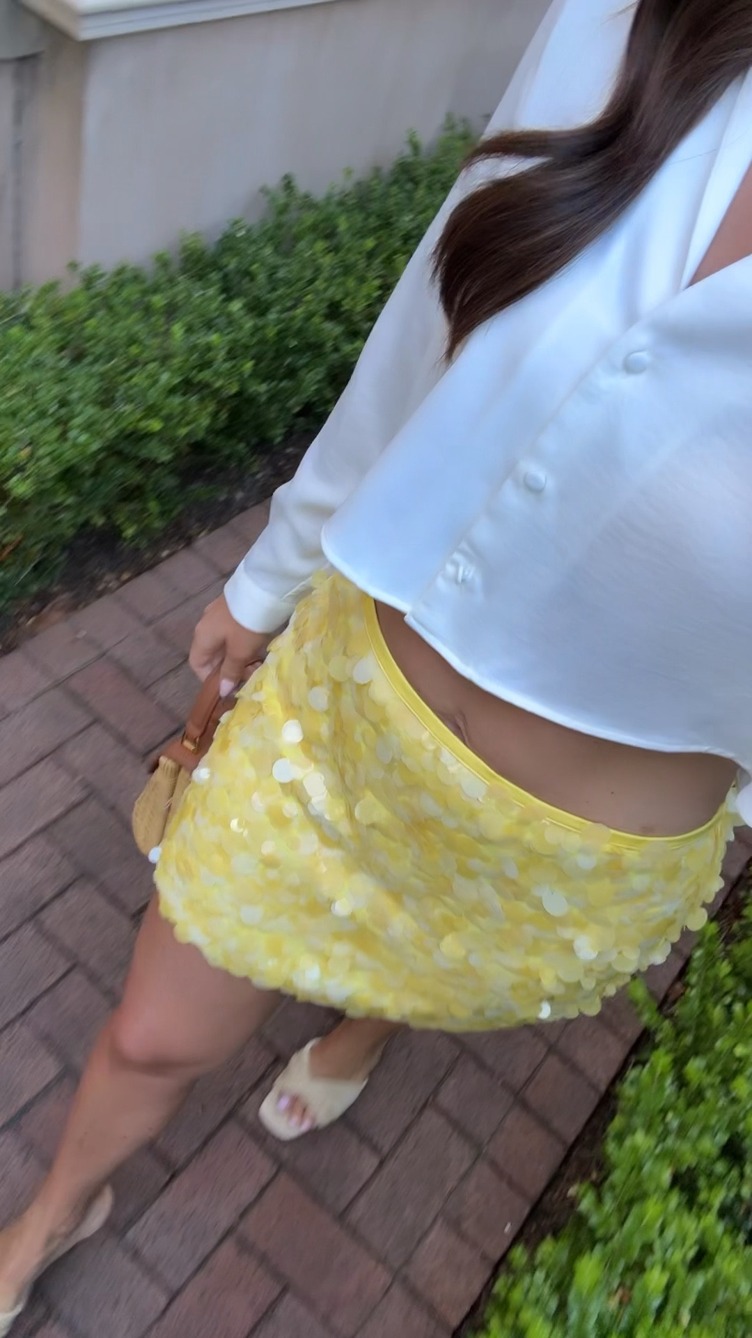 vacation outfits beach ☀️☀️ sequin skirt and silk blouse 💁🏻‍♀️

#LTKootd