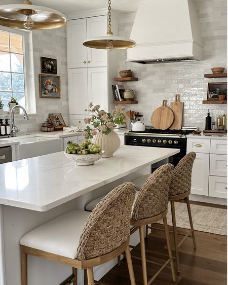 Kitchen renovation after and before shots! 

We recently refreshed this space with new stools and pendants. 

#LTKstyletip #LTKSeasonal #LTKhome