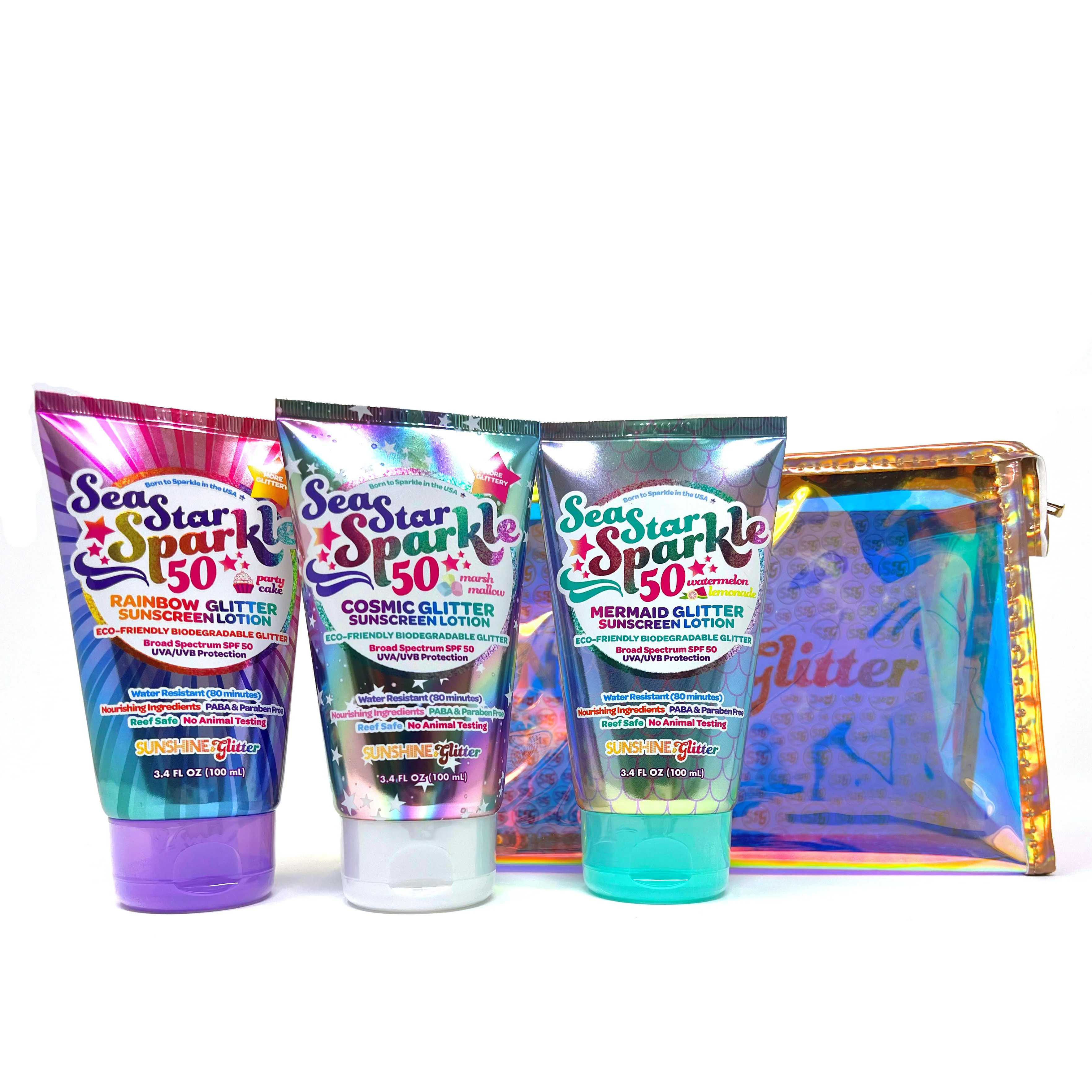 ALL THE GLAM 3-Pack Travel Gift Set | Sunshine & Glitter