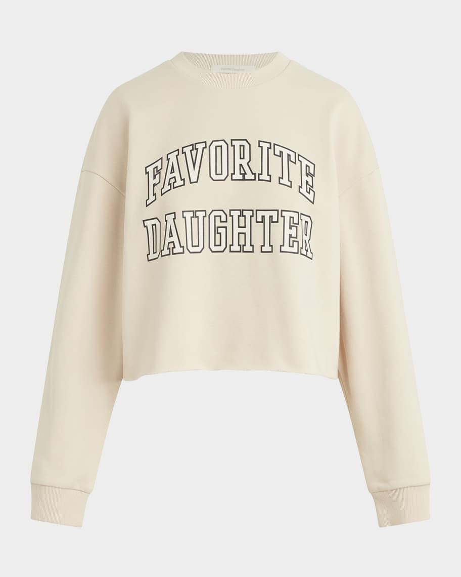 Favorite Daughter Cropped Collegiate Sweatshirt | Neiman Marcus