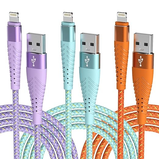 iPhone Charger Fast Charging Lightning Cable 6FT 3Pack[Apple MFi Certified] Long iPhone Charger C... | Amazon (US)