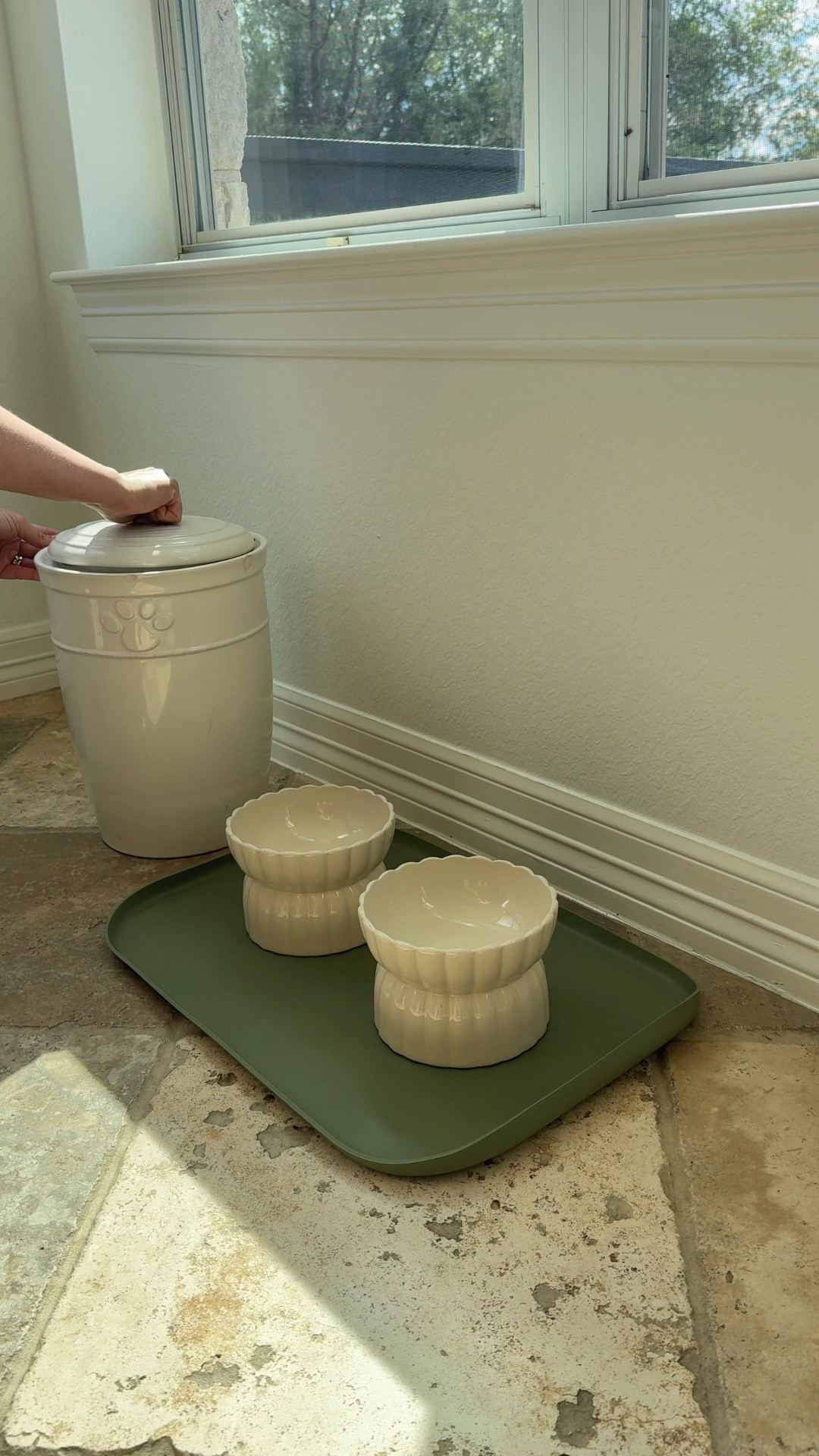 The cutest stone scalloped dog bowls!

#LTKHome