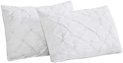 Vaulia Lightweight Soft Microfiber Pillow Shams, Pinch Pleat Design, Standard Size - White, Set o... | Amazon (US)