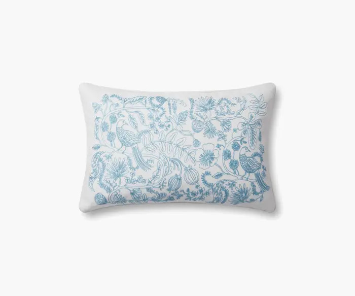 Aviary Embroidered Lumbar Pillow | Rifle Paper Co.