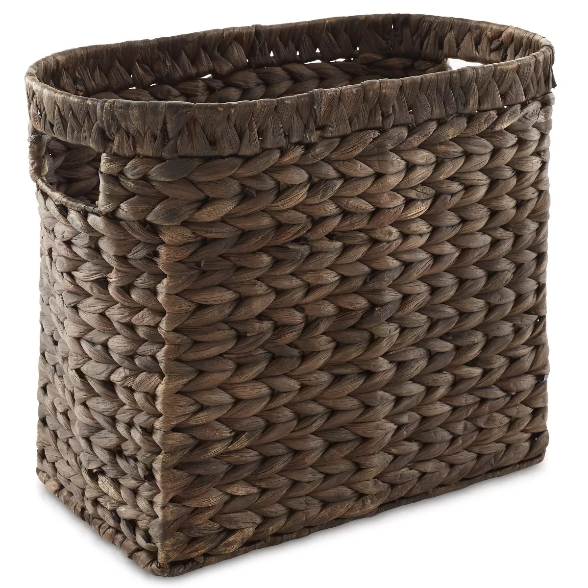 Casafield Magazine Holder Basket with Handles - Oval Seagrass Water Hyacinth Storage Bin for Bath... | Target