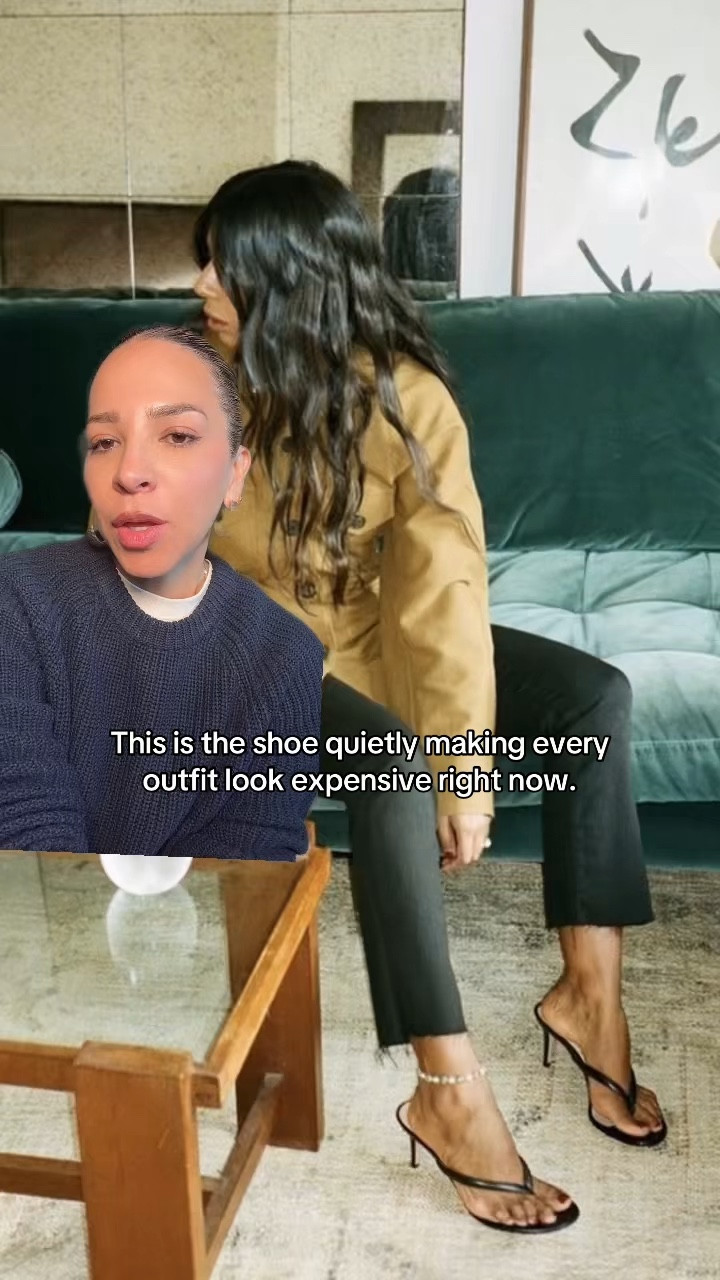 Hot take: this is the only heel you need this spring. #springfashion #styleinspo #flipflops #thong 