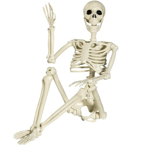 XONOR Halloween Skeleton Full Body Posable Joints , 3ft Human Skeleton Decorations for Party Haunted House Supplies (1pc) | Amazon (US)