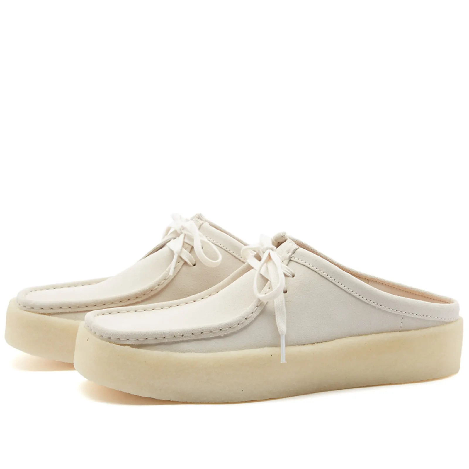 Clarks Originals Wallabee Cup Mule Off White Suede | END. (UK) | End Clothing (UK & IE)