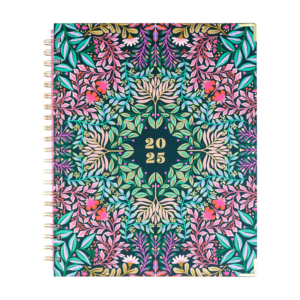 2025 Folk & Flora Spiral Planner - Big Dashboard Layout - 12 Months | Happy Planner