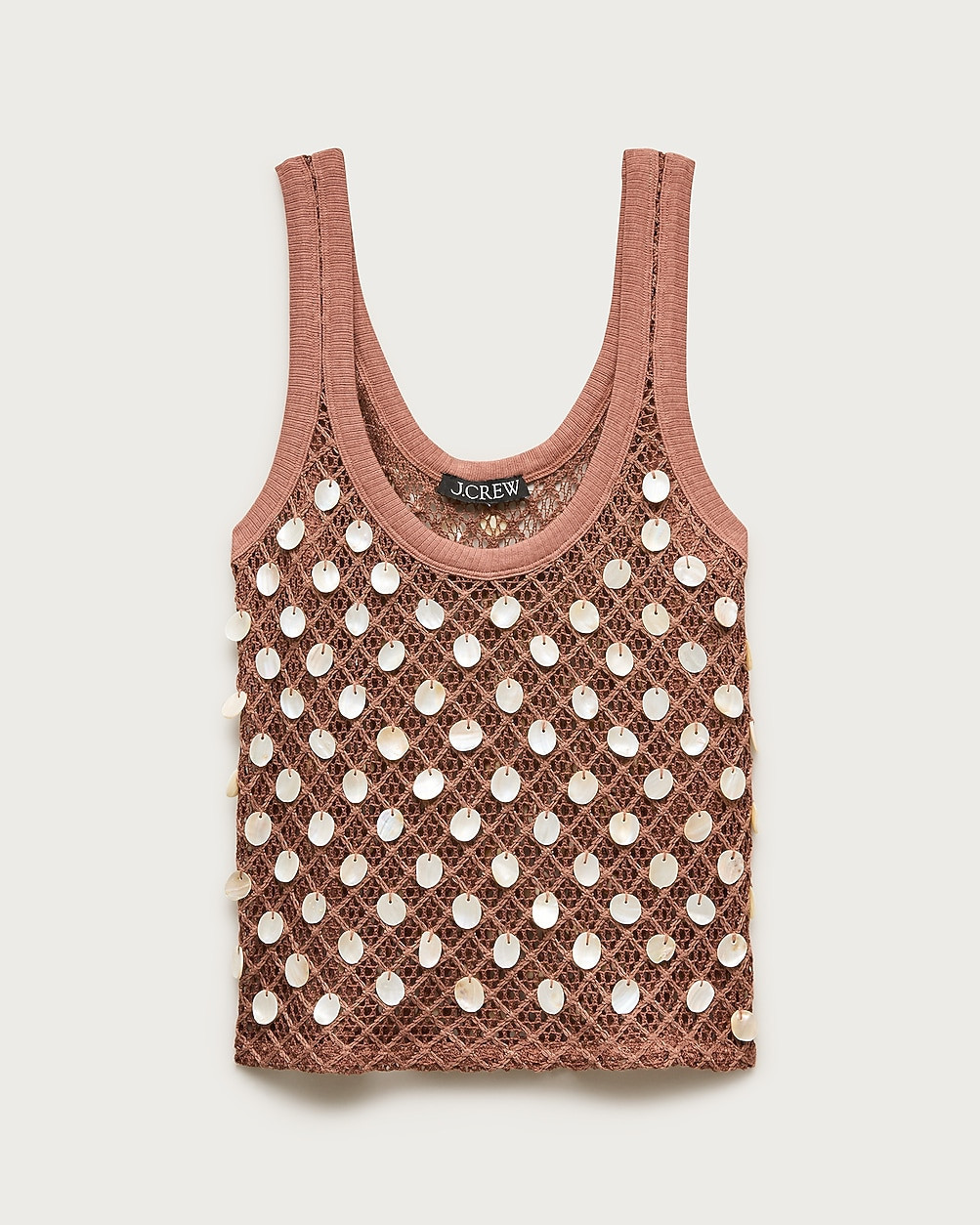 Crochet shell-embroidered tank top | J. Crew US