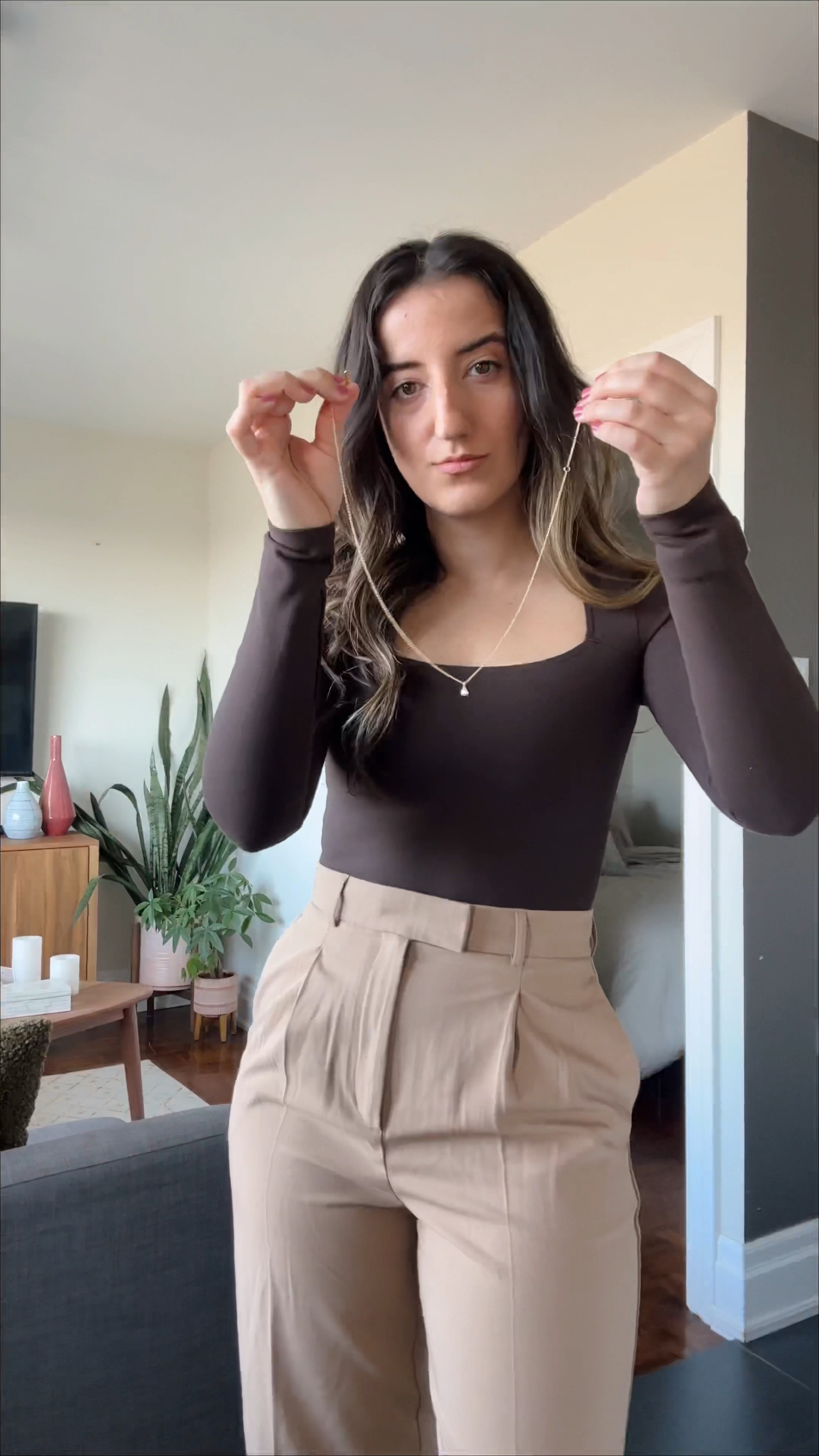 neutrals OOTD !! Wide leg dress pants + Abercrombie bodysuit 

#LTKstyletip #LTKfit