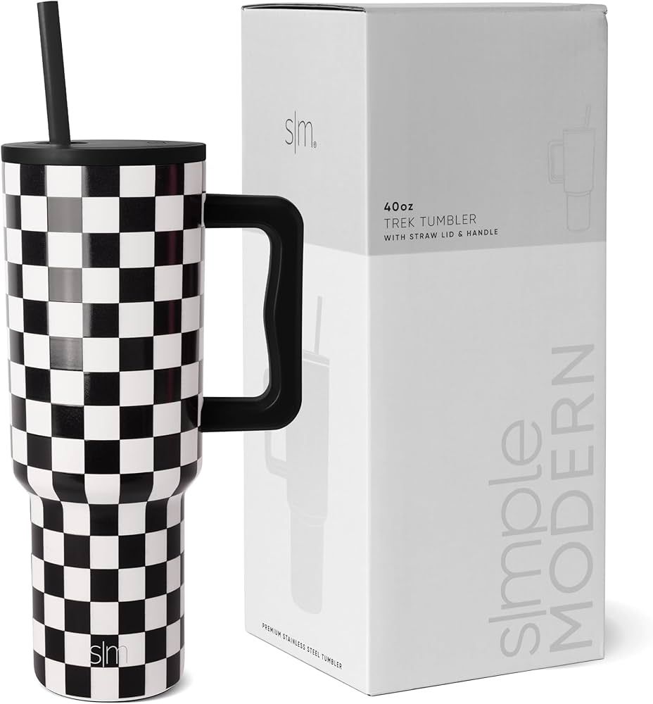 Simple Modern 40 oz Tumbler with Handle and Straw Lid | Insulated Reusable Stainless Steel Water ... | Amazon (US)