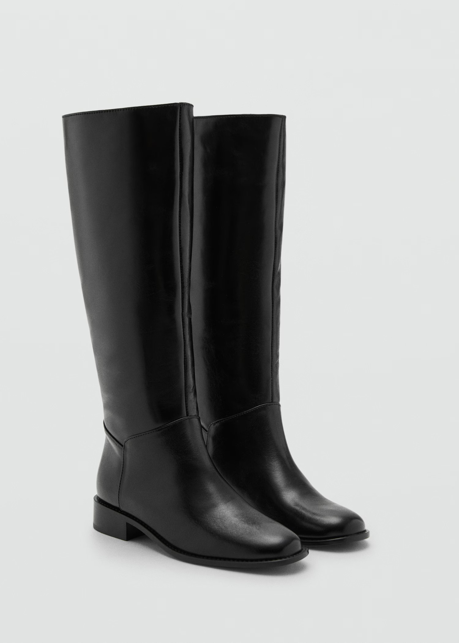 Leather high boots | MANGO (UK)