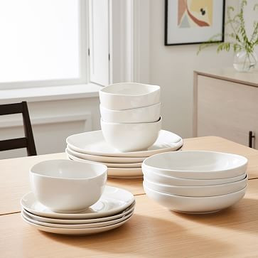 Organic Porcelain Dinnerware (Set of 16) | West Elm (US)