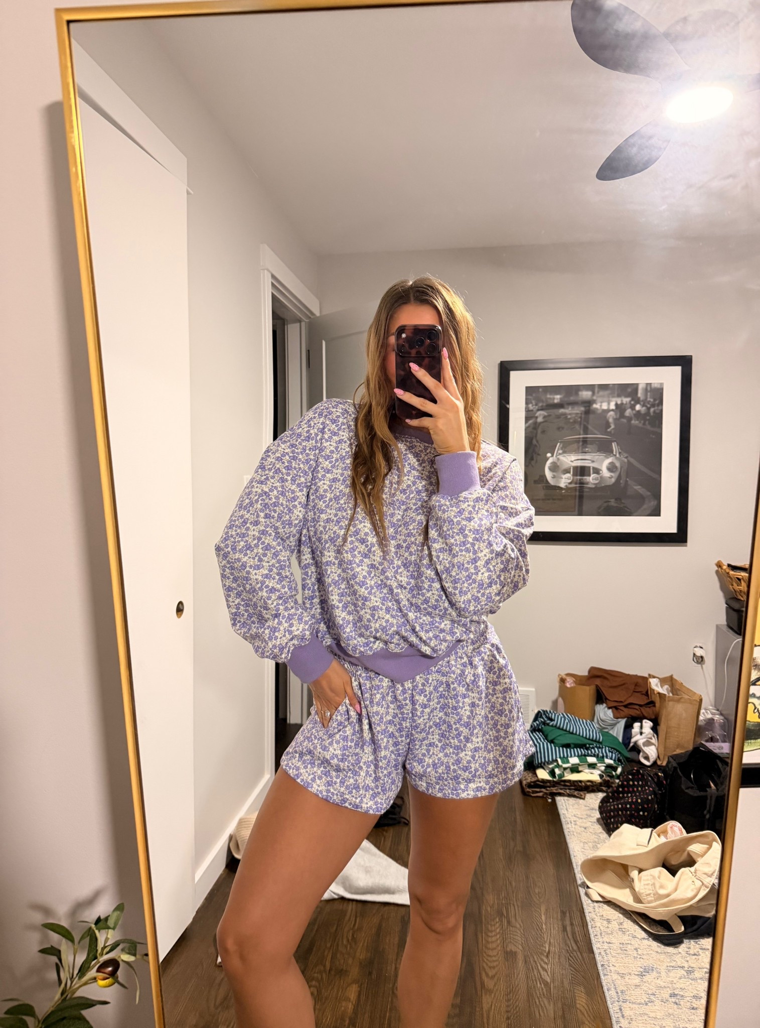 matching set! so cozy! shorts have pockets which is always a must. wearing my true size in top and bottoms. comes in several
colors 

#LTKSeasonal #LTKootd