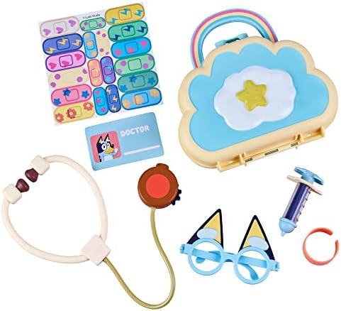 Bluey Cloud Bag Doctor's Set, Doctor Check Up Set, Toy Doctor's Playset with 7 Play Pieces | Amazon (US)