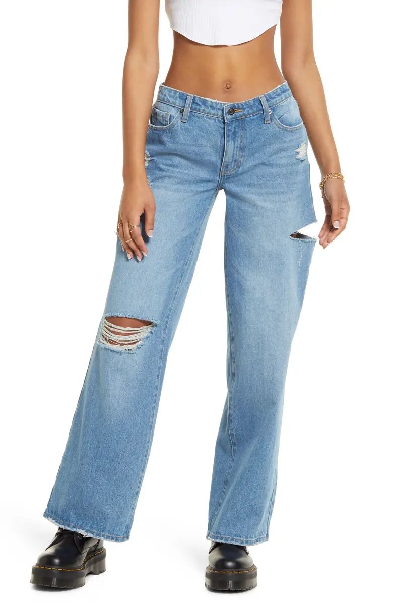 BP. Ripped Low Rise Wide Leg Jeans | Nordstrom | Nordstrom