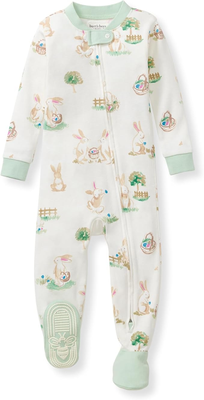 Burt's Bees Baby baby-boys Sleeper Pjs, 100% Organic Cotton, One-piece Footie, Zip Up Jumpsuit, S... | Amazon (US)
