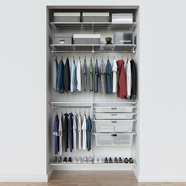 Elfa Classic 4' White Kid's Closet | The Container Store
